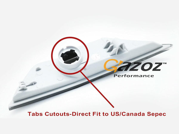 GAZOZ PERFORMANCE Smoke Front Bumper Reflector Side Marker Light Lamps compatible with 16-19 Civic X