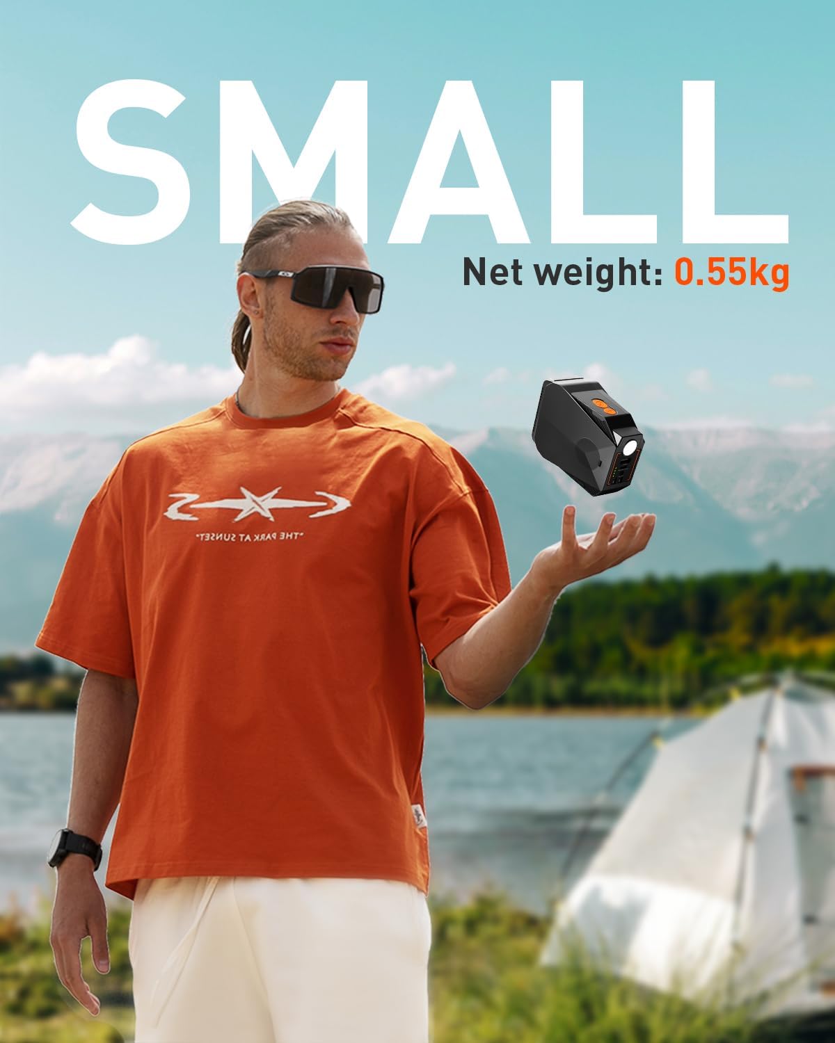 12V 4000mAh / 5V 10000mAh Portable Power Bank with DC Output, 12V Cigarette Lighter Socket, and DC 5.5×2.5mm Port for Car Refrigerators, Sup Pumps, LED Strips, and Other 12V DC Devices