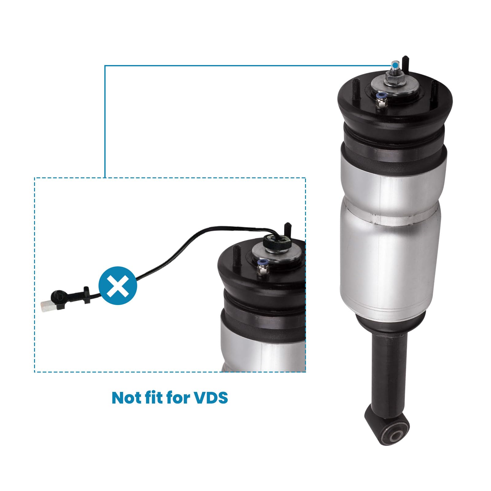 maXpeedingrods Front Left Right Air Suspension Strut for Discovery 3 LR3 MK III All Engines 2004-2009 4 LR4 MK IV All Engines 2009-2016 Sport LS 2006-2014