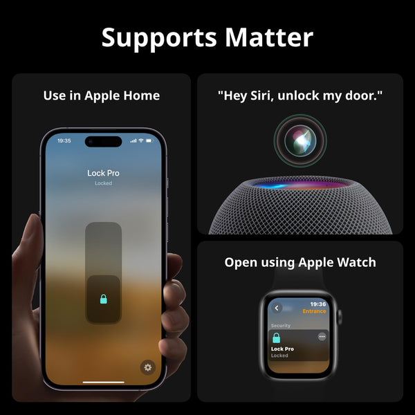 SwitchBot WiFi Smart Lock Pro with Touchscreen Keypad, Fingerprint Door Lock, Smart Door Lock, Fits Your Existing Euro Profile Cylinder, IP65 Weatherproof, Supports Matter, Alexa, Google, IFTTT