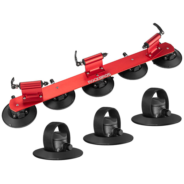 ROCKBROS Suction Bike Rack Car Roof Bike Rack Bicycle Carriers for Cars Roof Bicycle Holder Roof Mounted Quick Release Aluminium Alloy with Sucker