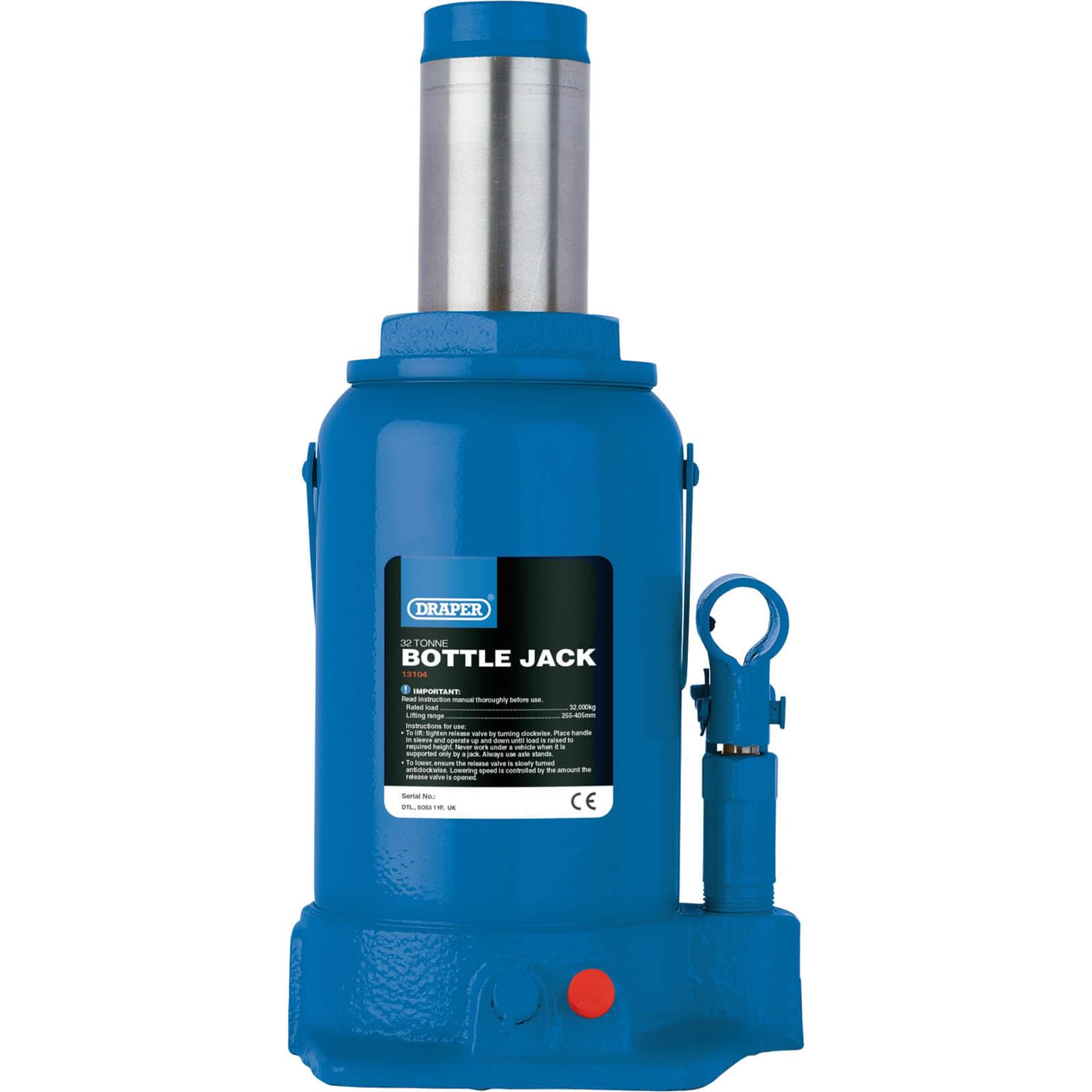 Draper 13073 Hydraulic Bottle Jack (12 Tonne), Blue
