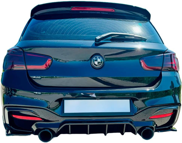 Oneway Rear Side Diffusors compatible with BMW 1-Series F20/F21 M-Power Facelift 2015-2019 - Gloss black