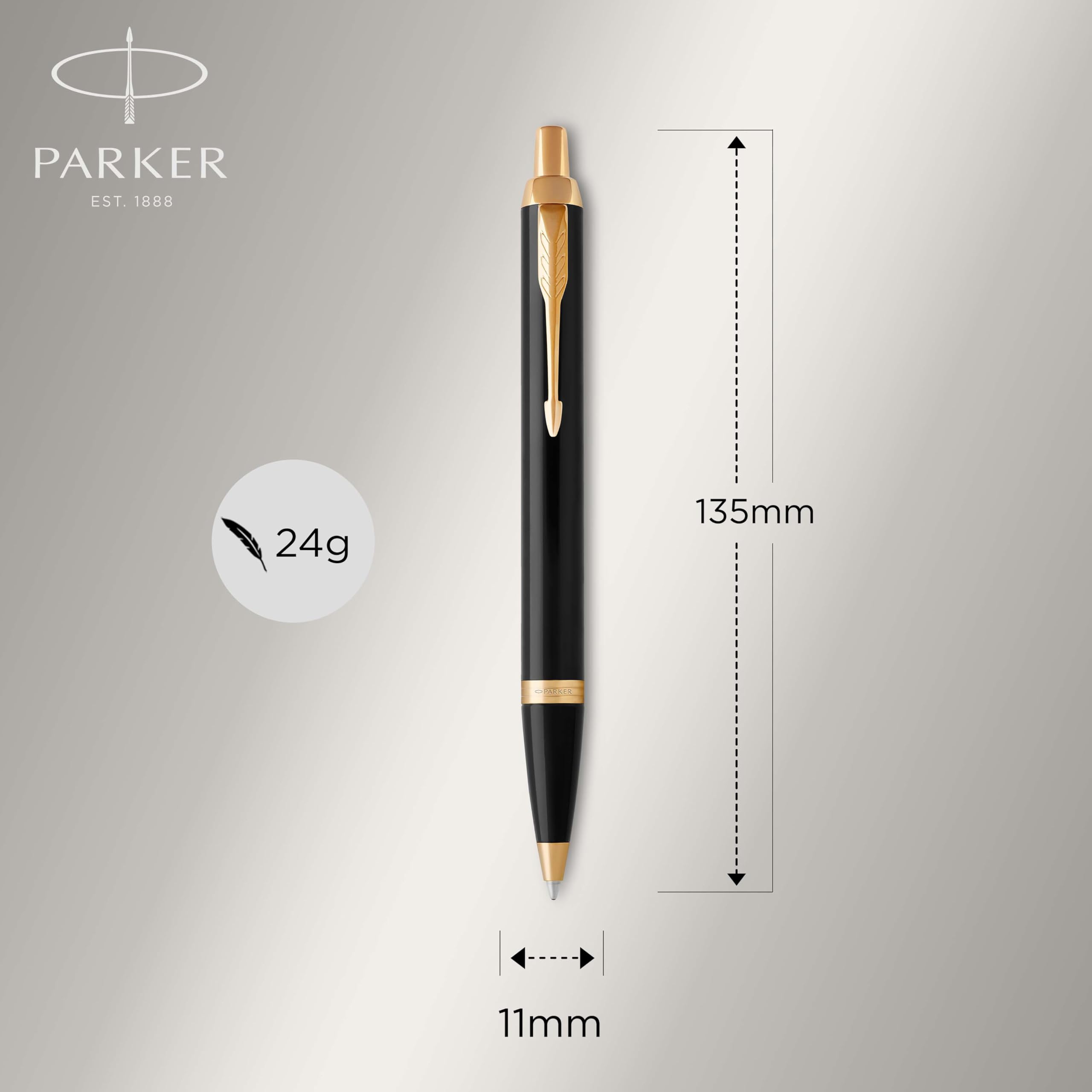 Parker IM Ballpoint Pen | Dark Espresso with Medium Point Blue Ink Refill | Gift Box