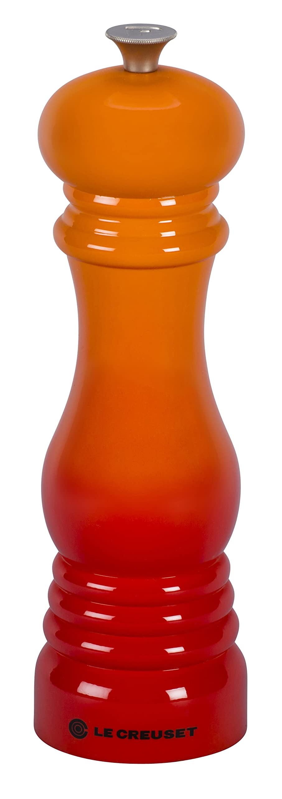 Le Creuset Classic Adjustable Pepper Mill Grinder, Chip-resistant ABS Plastic, Anti-Corrosion, 40g, 21 cm, Bamboo, 44001214080000