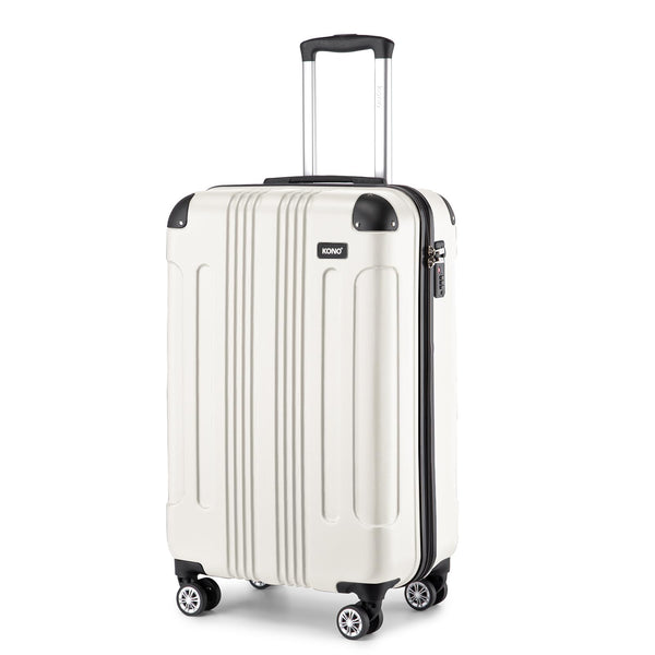 Kono 28 Inch Large Hard Shell Luggage Lightweight ABS 4 Wheels Spinner Business Trip Trolley Case Suitcase (Grey)