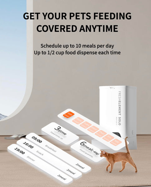 PETKIT Automatic Cat Feeder, 2.4GHz Auto Cat Feeder with App Control 3L, Low Food & Blockage Sensor, 304 Stainless Steel Bowl, Fresh Lock Technology,1-30 Meals/Day Anti-Clog Pet Feeder