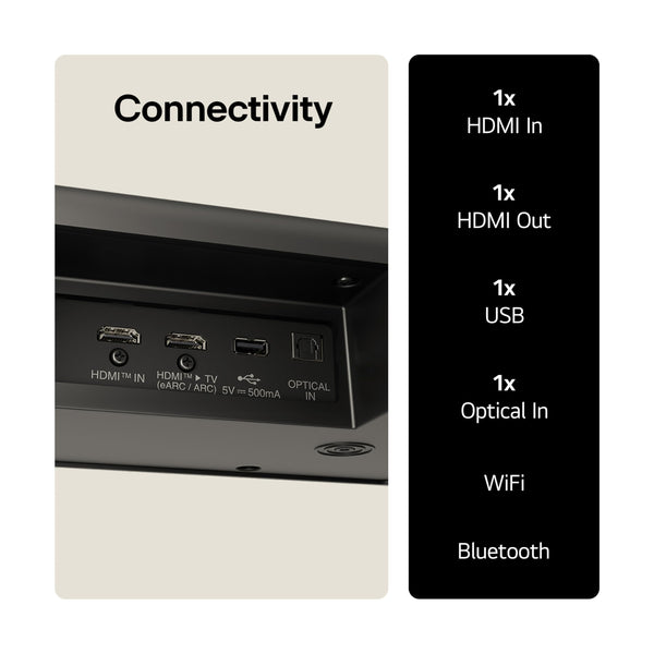 LG USC9S Bluetooth Soundbar for TV with Dolby Atmos & Wireless Subwoofer 3.1 channel