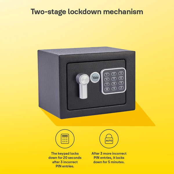 Yale - Electronic Alarmed Safe Laptop - Standard Security - YLC/200/DB2