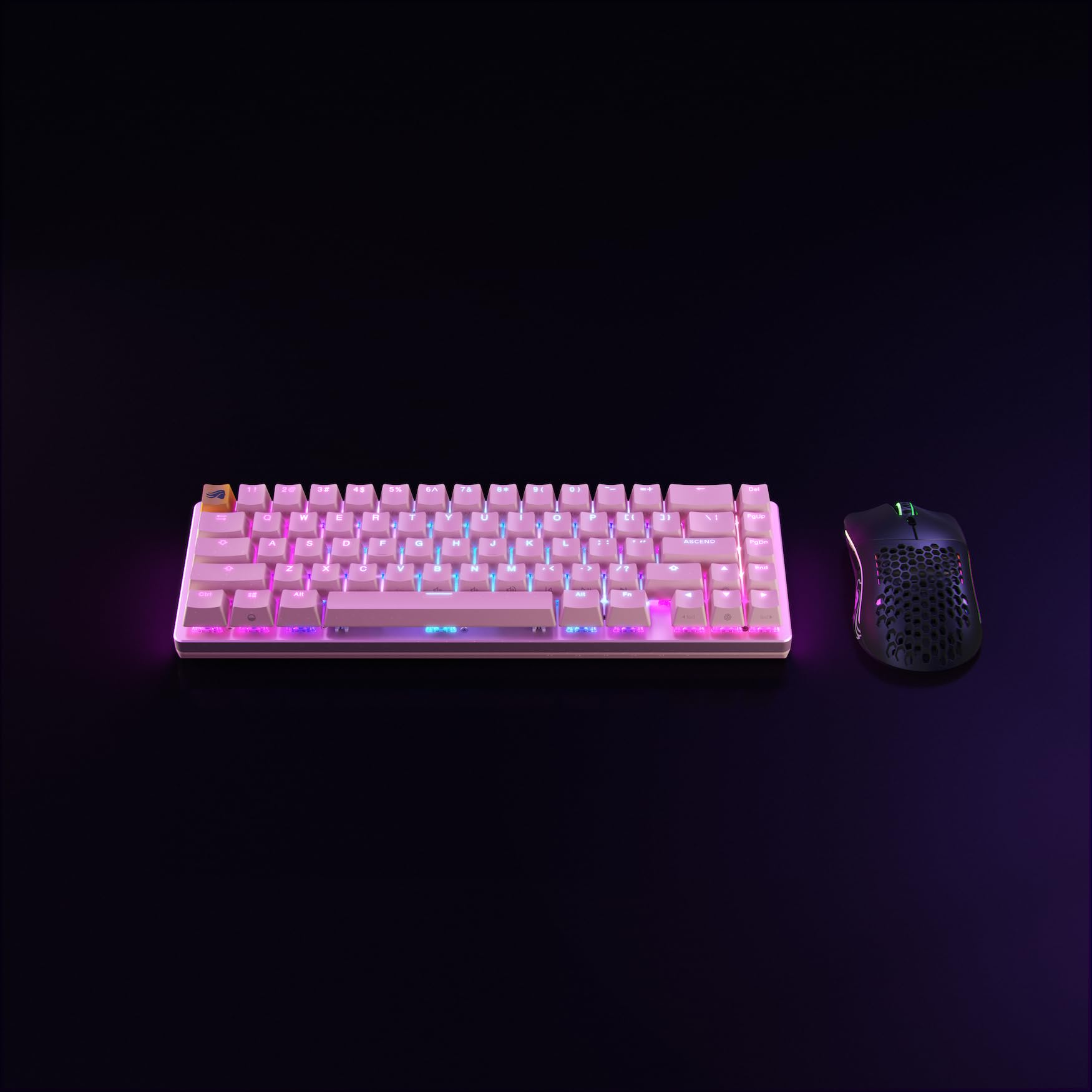 Glorious Gaming GMMK 2 Full Size (96%) - Mechanical Gaming Keyboard, Aluminium Frame, Customisable, Doubleshot Caps, Fox Switches, Per Key RGB, Full NKRO, English UK QWERTY Layout - Pink