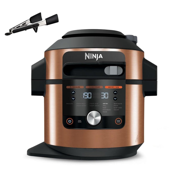 Ninja Foodi MAX 14-in-1 SmartLid Multi Cooker, 7.5L Electric Pressure Cooker & Air Fryer, Combi-Steam, Slow Cook, Bake, Grill, Copper/Black Amazon Exclusive OL650UKCP