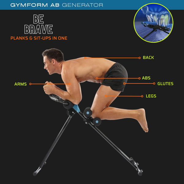 GYMFORM AB Generator Core Strength Training Equipment for Home, Fitness, Ab Machine, Abdominal Trainers, Toning Abs, Legs, Arms, Levels of intensity,