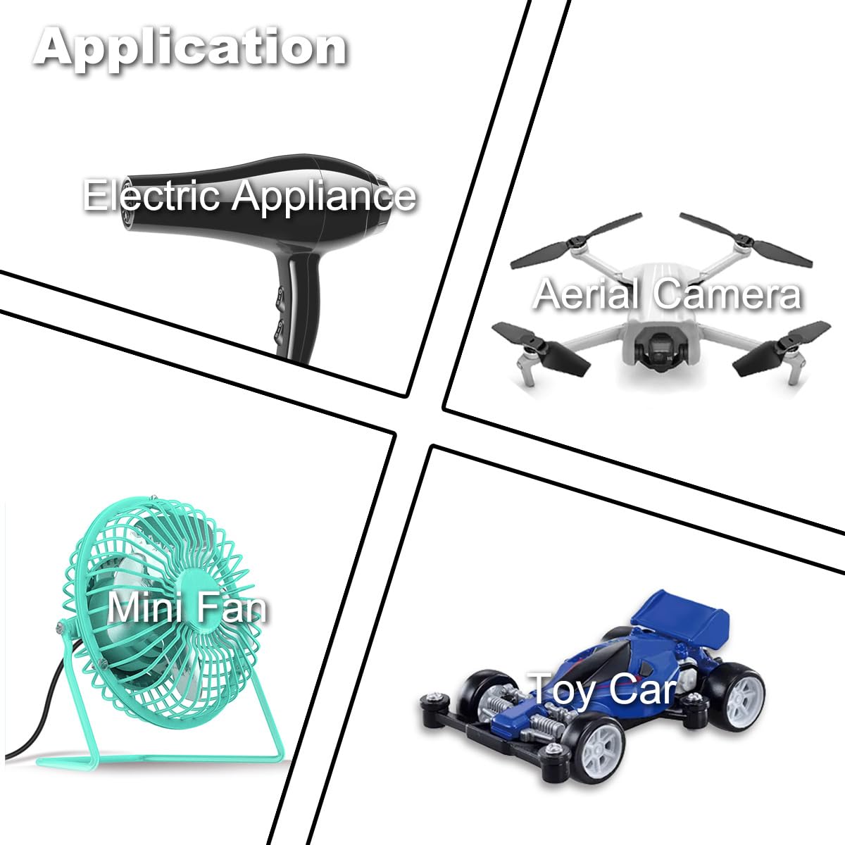 2 Pcs 545 Micro Motor DC 3.7-7.4 V 23500 RPM Long Shaft High Torque Gear RC Power Wheel Mini/Small Motor with Spring Wire, for RC Toy Car/Robot/Mini Fan/Electric Drill/UAV/DIY/Test