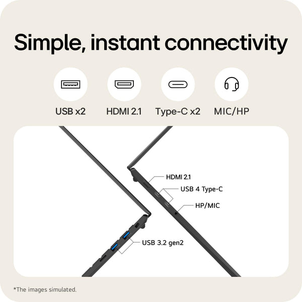 LG gram 16Z90TL - 16 Inch 2.5K IPS Ultra-Lightweight Laptop, Intel Core Ultra 7 256V 47TOPS NPU - EVO Edition, 16GB RAM, 1TB SSD, Windows 11 Home, gram Hybrid AI, Copilot+ PC, Black (2025)