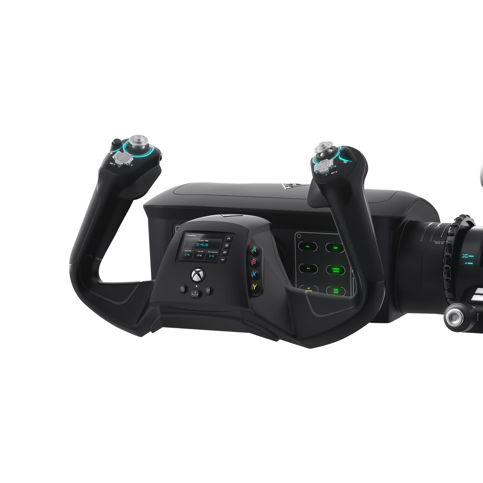 Turtle Beach VelocityOne Flightdeck - Universal HOTAS Simulation Joystick & Throttle with Touch Display, Stick Mounted HUD and Contactless Sensors for Air and Space Combat on Windows 10 & 11