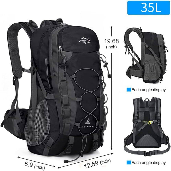 INOXTO lightweight Hiking Backpack 35L/40L Hiking Daypack with Waterproof Rain Cover for Travel Camping Outdoor Men and Women