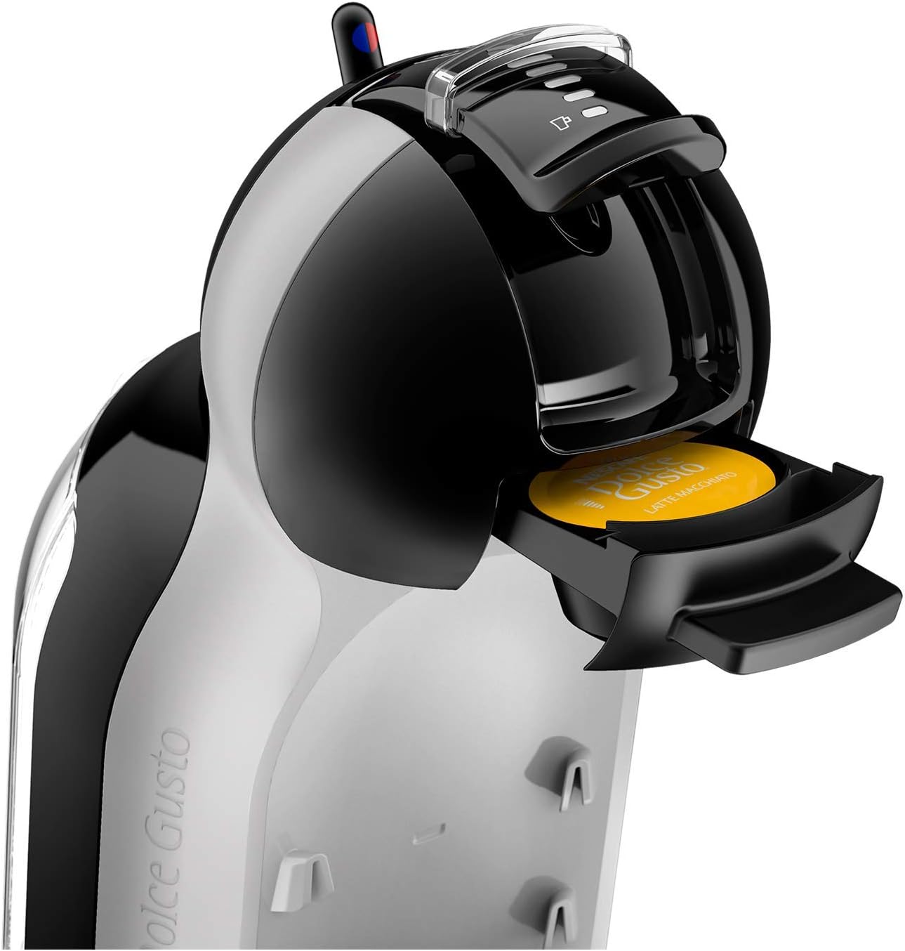 NESCAFÉ Dolce Gusto EDG155.BG Mini-Me Automatic Coffee Machine Black & Arctic Grey by De’Longhi - Starter Kit