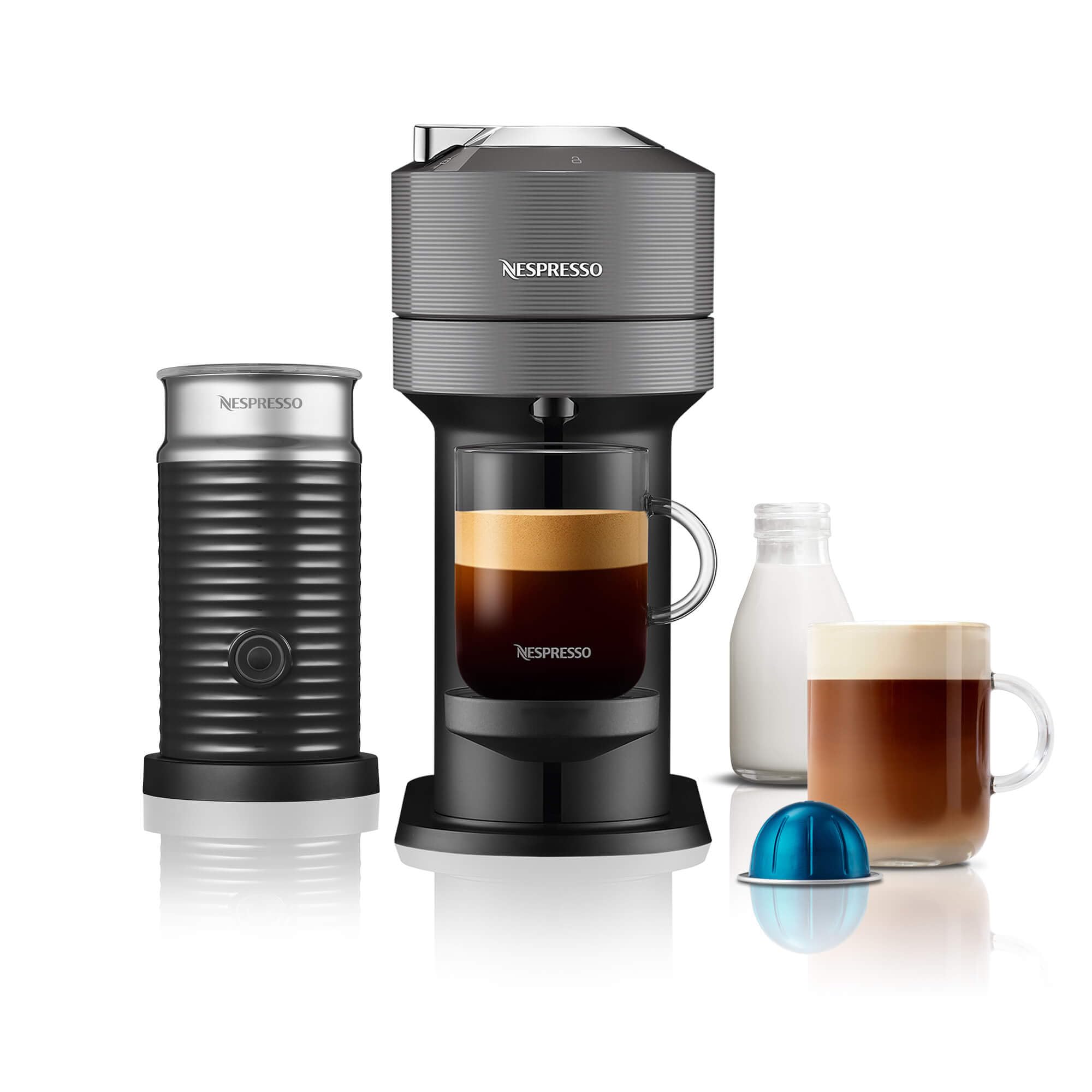 Nespresso Vertuo Next 11711 Coffee Machine with Milk Frother by Magimix, Dark Grey