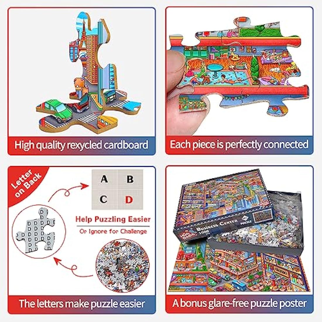 HUADADA Jigsaw Puzzles for Adults 1000 Piece Jigsaw Puzzles for Adult JigsawPuzzle 1000 Pieces for Adults Challenging Puzzle Games-Business Center