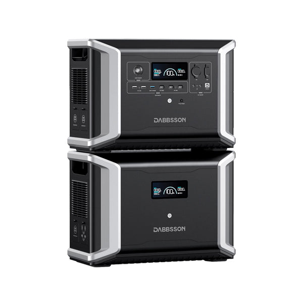 Dabbsson Portable Power Station DBS2300, 2330Wh EV Semi-solid State LiFePO4 Home Battery Backup, Max 16660Wh, 2200W AC Outlets, Solar Generator for Camping, Home Backup, Emergency, RV