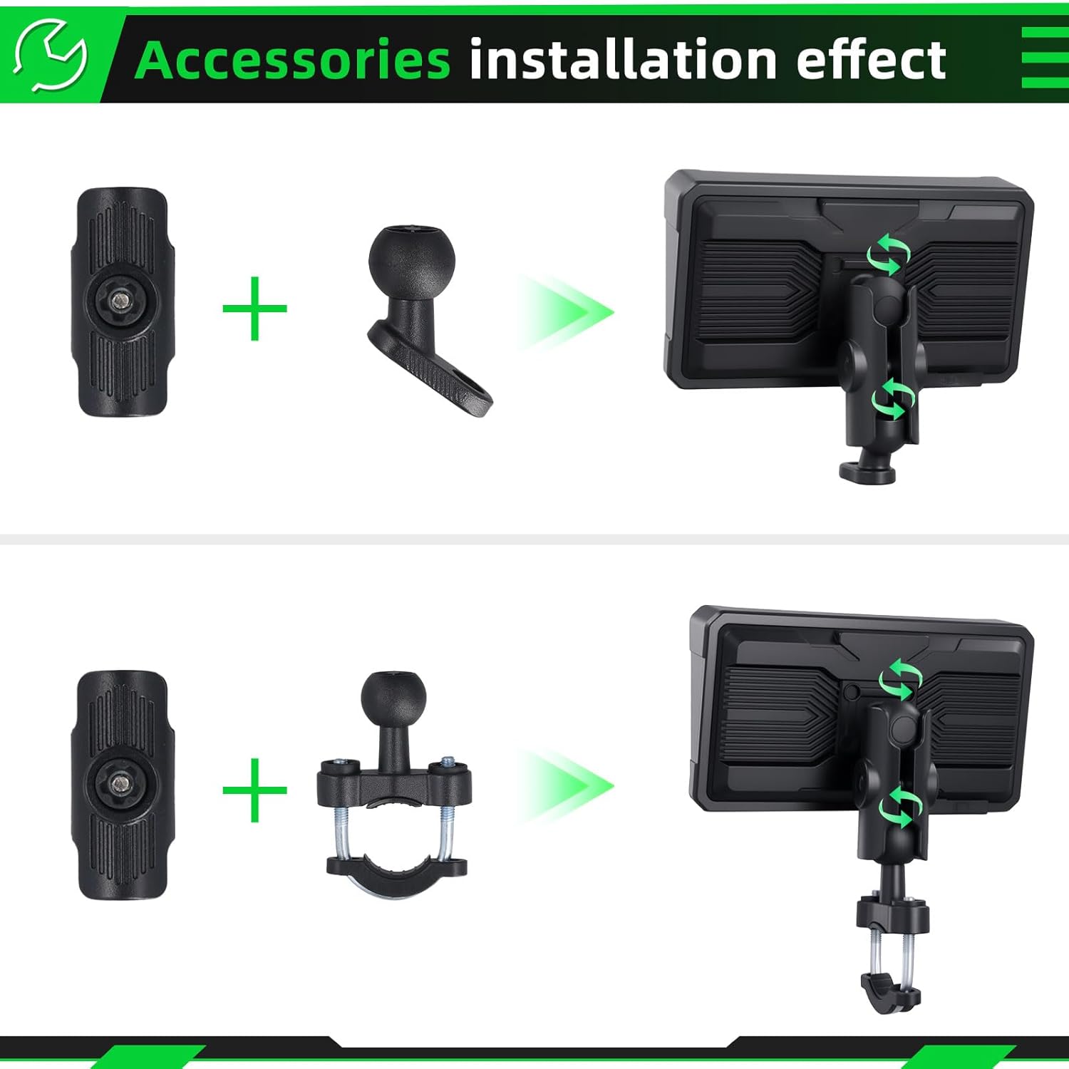 Motorcycle Carplay Screen with Bluetooth, 6 Inch Touchscreen Wireless CarPlay & Android Auto Airplay Screen for Moto GPS Navigation for Motorbike Waterproof, Voice Control, Voice Assistant, TF