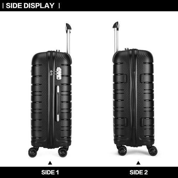 Kono Lightweight Suitcase Hand Luggage Polypropylene Hard Shell Travel Trolley