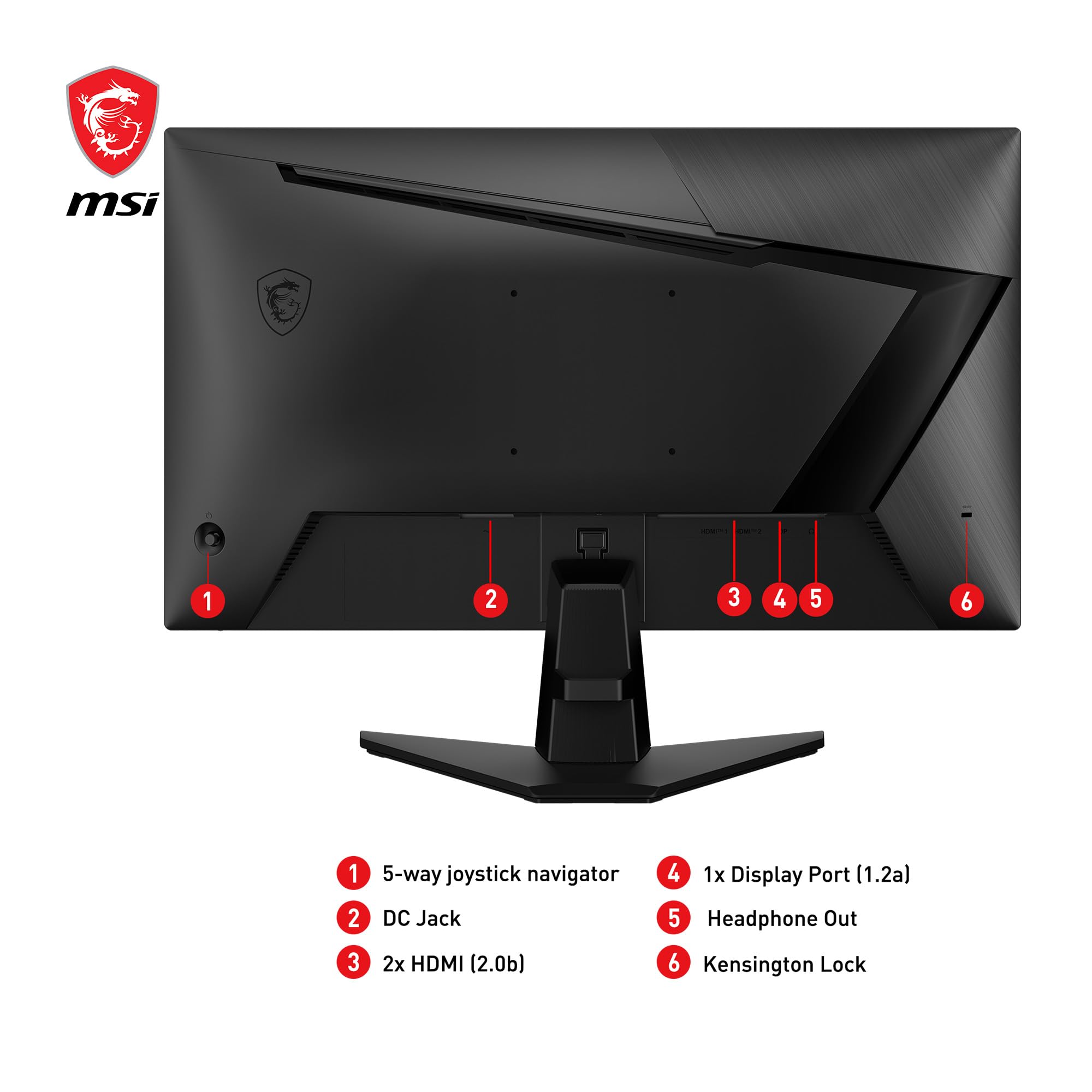 MSI G274F 27 Inch FHD Gaming Monitor - 1920 x 1080 Rapid IPS Panel, 180 Hz / 1ms, 134% sRGB Colour Gamut / G-SYNC Compatible- DP 1.2a, HDMI2.0 CEC