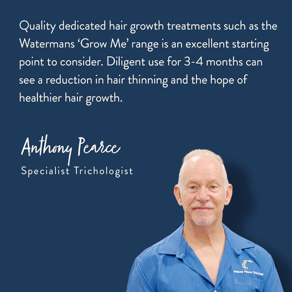 Grow Me® Hair Growth Shampoo - Not just a Caffeine Shampoo we include Biotin, Argan Oil, Rosemary, Niacinamide. Hair Thickening Treatment for Women & Men with progressed thinning.