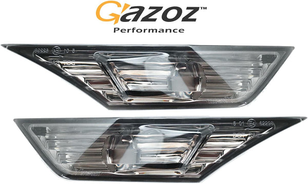 GAZOZ PERFORMANCE Smoke Front Bumper Reflector Side Marker Light Lamps compatible with 16-19 Civic X