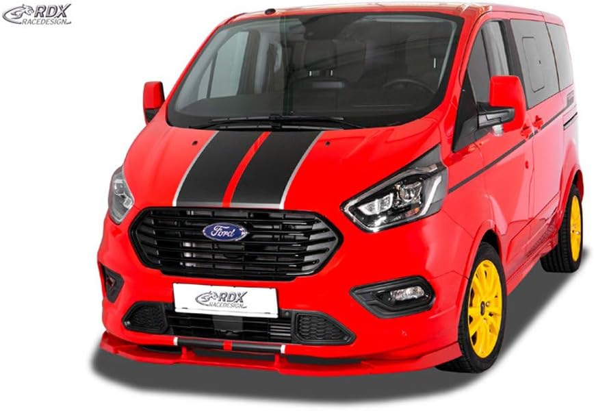 RDX Racedesign Front spoiler Vario-X compatible with Ford Transit Custom & Tourneo Custom ST-Line 2018- (PU), orange|red|black|grey
