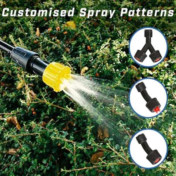 Faithfull Pressure Sprayer Knapsack - 16 Litre Capacity Garden Spray Pump with 3 Adjustable Nozzles & Service kit