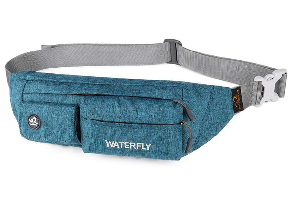 Waterfly Waist Bag Pack Slim Water Resistant Fanny Pack Travel Bum Bag Running Belt for Traveling Cycling Hiking Camping