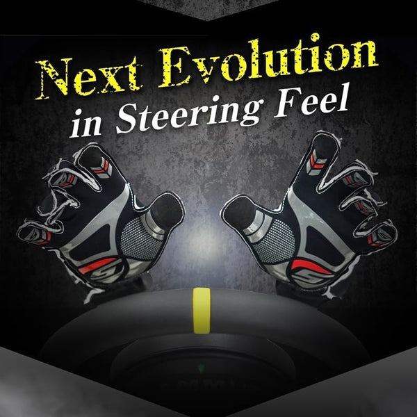 ＳＴＲＡＳＳＥ STRASSE Racing Gloves Outstitch Outseam Gaming Gloves Hankon Race Sim Gran Turismo (Black, XXL)