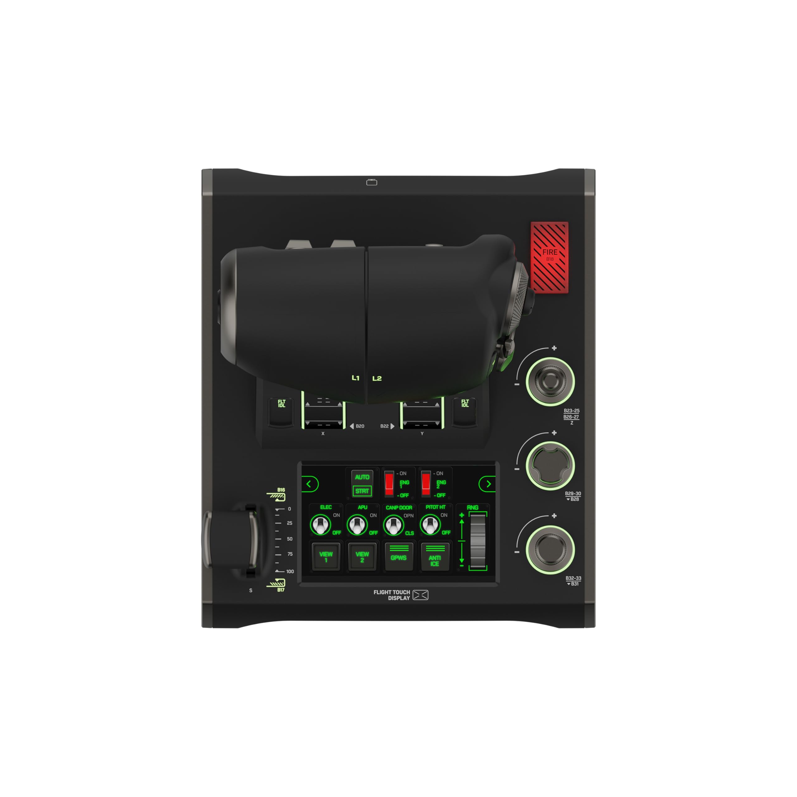 Turtle Beach VelocityOne Flightdeck - Universal HOTAS Simulation Joystick & Throttle with Touch Display, Stick Mounted HUD and Contactless Sensors for Air and Space Combat on Windows 10 & 11