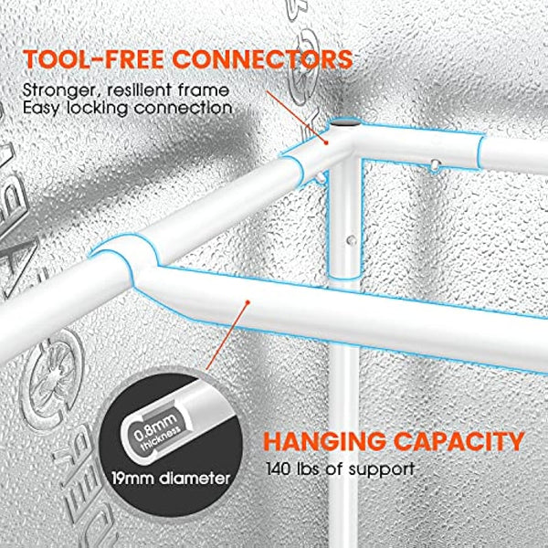 Spider Farmer Grow Tent 120x120x200CM (48"x48"x80"Inches,4'x4' FT) 1680D High Reflective Mylar Hydroponic Double Thicker Grow Tents with Observation Window and Floor Tray for Indoor Plant Growing