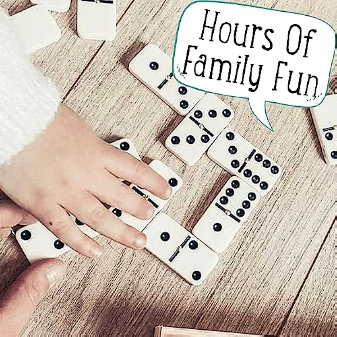 Jaques of London Dominoes - Luxury Dominoes Set for Adults & Kids | Traditional Game in Tin Box - Since 1795