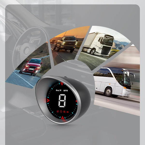 AMHVMU G5 head up display auto,Car GPS Speedometer,HUD,Speed Display,Compass,Speed Warning,Km/h,MPH,Large Font,White Font,USB Connection,Plug and Play,Suitable for All Vehicles