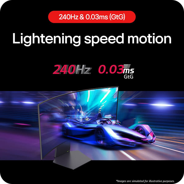 LG UltraGear OLED Gaming Monitor 32GS95UV-B, 32 inch UHD 4K, Dual mode 4K: 240Hz / FHD: 480Hz, 0.03ms Response Time, NVIDIA G-Sync & AMD FreeSync Premium Pro, 7W Stereo speakers, DisplayPort, HDMI 2.1