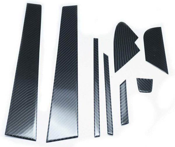 GAZOZ PERFORMANCE Carbon B Pillar Mask Panel Window Trims for 2015-2020 Subaru WRX STI VA - 15pcs