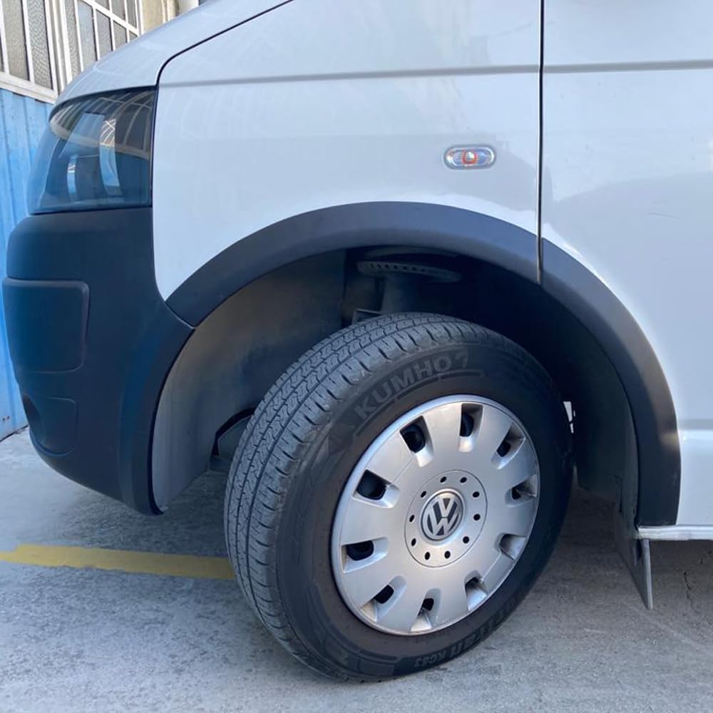 Oneway Set Wheel Arch Trims compatible with Volkswagen Transporter T5-T5.1 2003-2015 (Short wheel base/Sliding door left) - Matt black