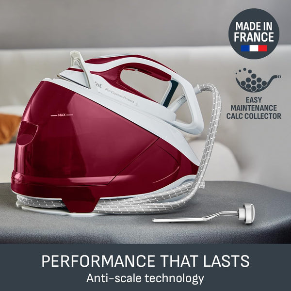 Tefal ProExpress Protect Steam Generator Iron, 7.5-Bar High Pressure, 560g/min Steam Boost, 135g/min Steam Output, No-Setting Technology, Anti-Drip Protection, 1.8 Litre, Blue & White,GV9224