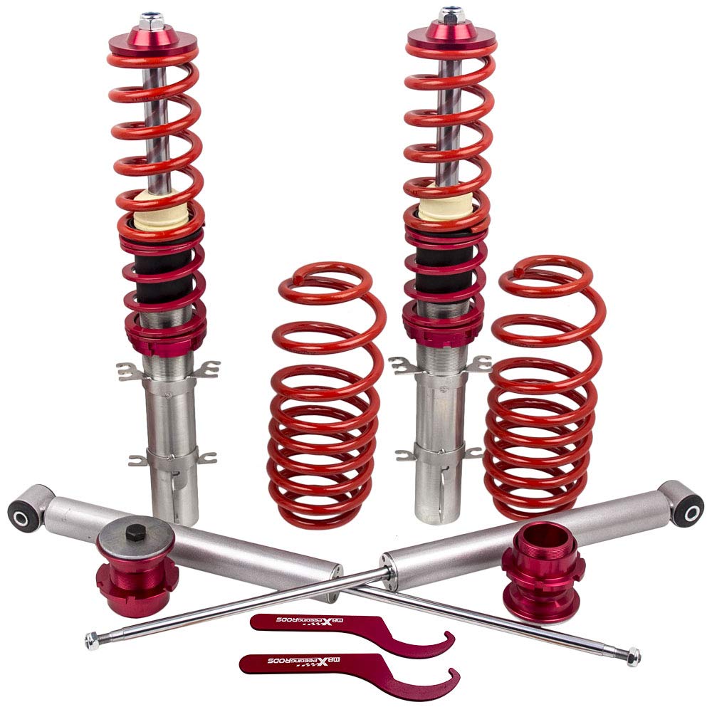 maXpeedingrods Coilovers Lowering Suspension Kits for VW Golf4/for Seat Leon 1M1/for VW New Beetle (9C1, 1C1) - Golden