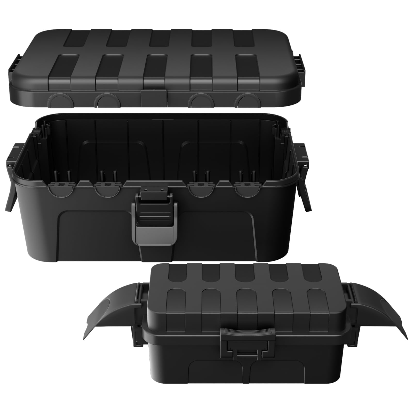 RESTMO Extra Large Waterproof Electrical Box, IP54 Weatherproof Outdoor Outlet Cover, Protect Outlet, Plug, Timer, Power Strip (Not Included), Holiday Light Decoration, 32 x 22 x 13 cm, Black