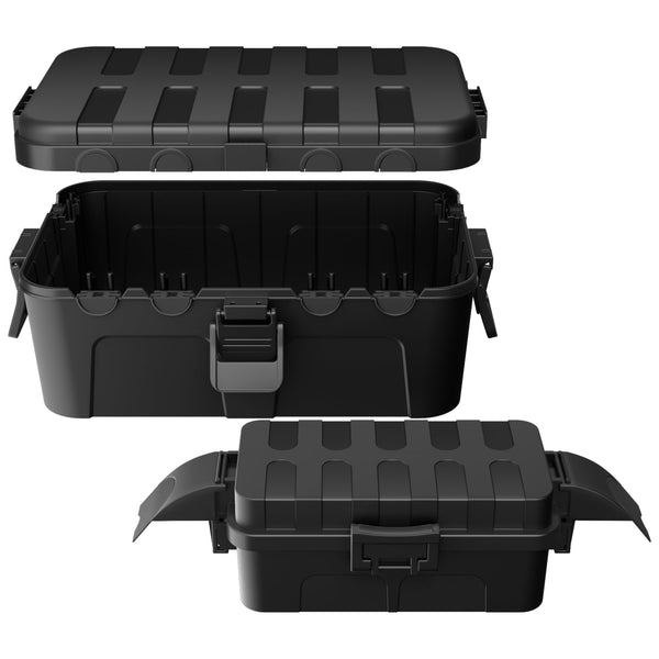 RESTMO Extra Large Waterproof Electrical Box, IP54 Weatherproof Outdoor Outlet Cover, Protect Outlet, Plug, Timer, Power Strip (Not Included), Holiday Light Decoration, 32 x 22 x 13 cm, Black