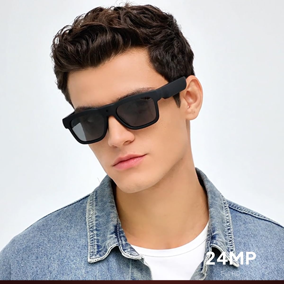 OhO Smart Glasses,128G Camera & Bluetooth Sunglasses with Open Ear Speaker Headset Headphone, Indoor&Outdoor Sports,Polarized UV Protection,For Men Women