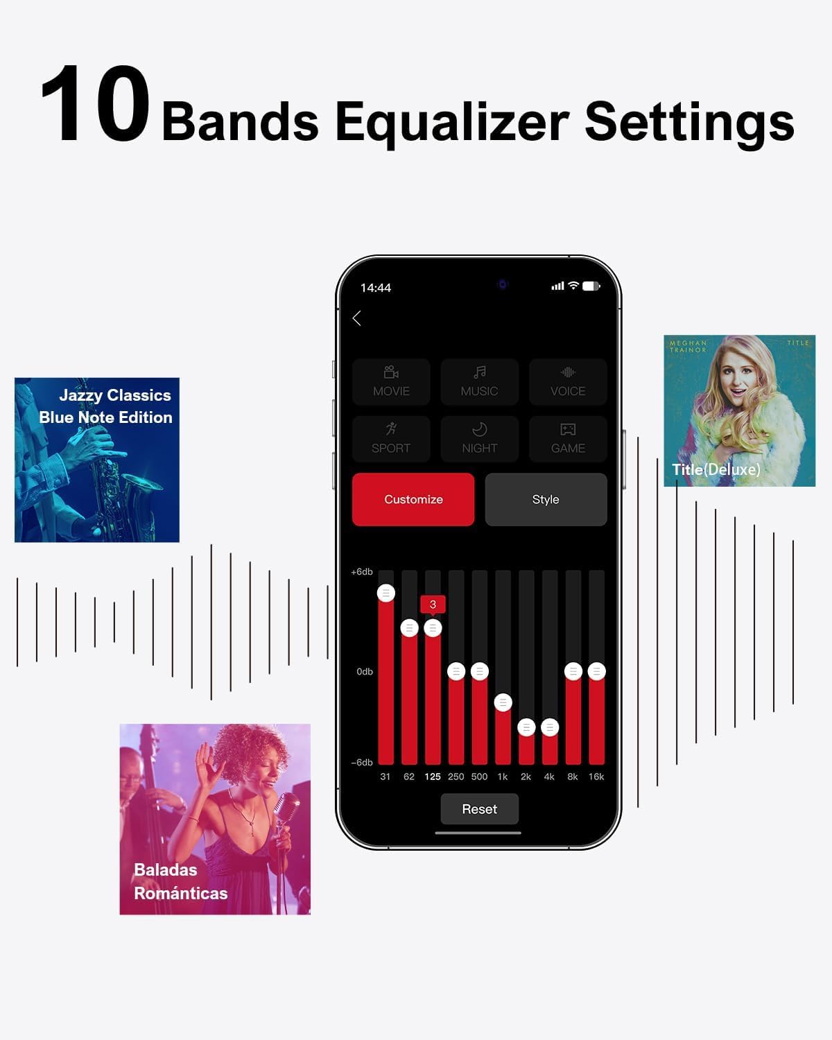 ULTIMEA 4.1ch Sound Bar for Smart TV with Subwoofer, App, Peak Power 200W, 2-in-1 Detachable Bluetooth 5.3 Soundbar, Bass Adjustable, 3 EQ Modes TV Sound Bar, ARC/Optical/Aux, Apollo S50 2025 Version