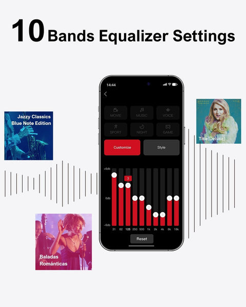 ULTIMEA 4.1ch Sound Bar for Smart TV with Subwoofer, App, Peak Power 200W, 2-in-1 Detachable Bluetooth 5.3 Soundbar, Bass Adjustable, 3 EQ Modes TV Sound Bar, ARC/Optical/Aux, Apollo S50 2025 Version