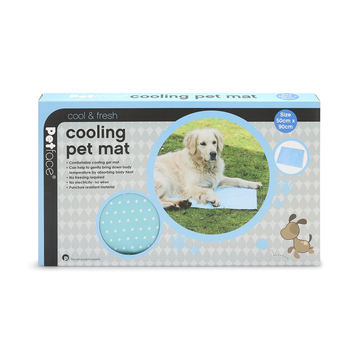 Petface Cooling Summer Dog Coat, 70 cm, Blue