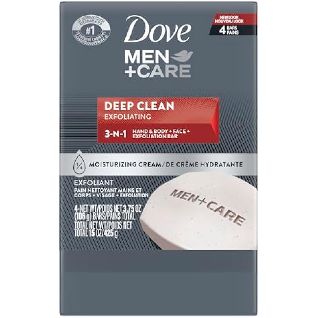 Dove Men Deep Clean Bar Soap - 4 pk.