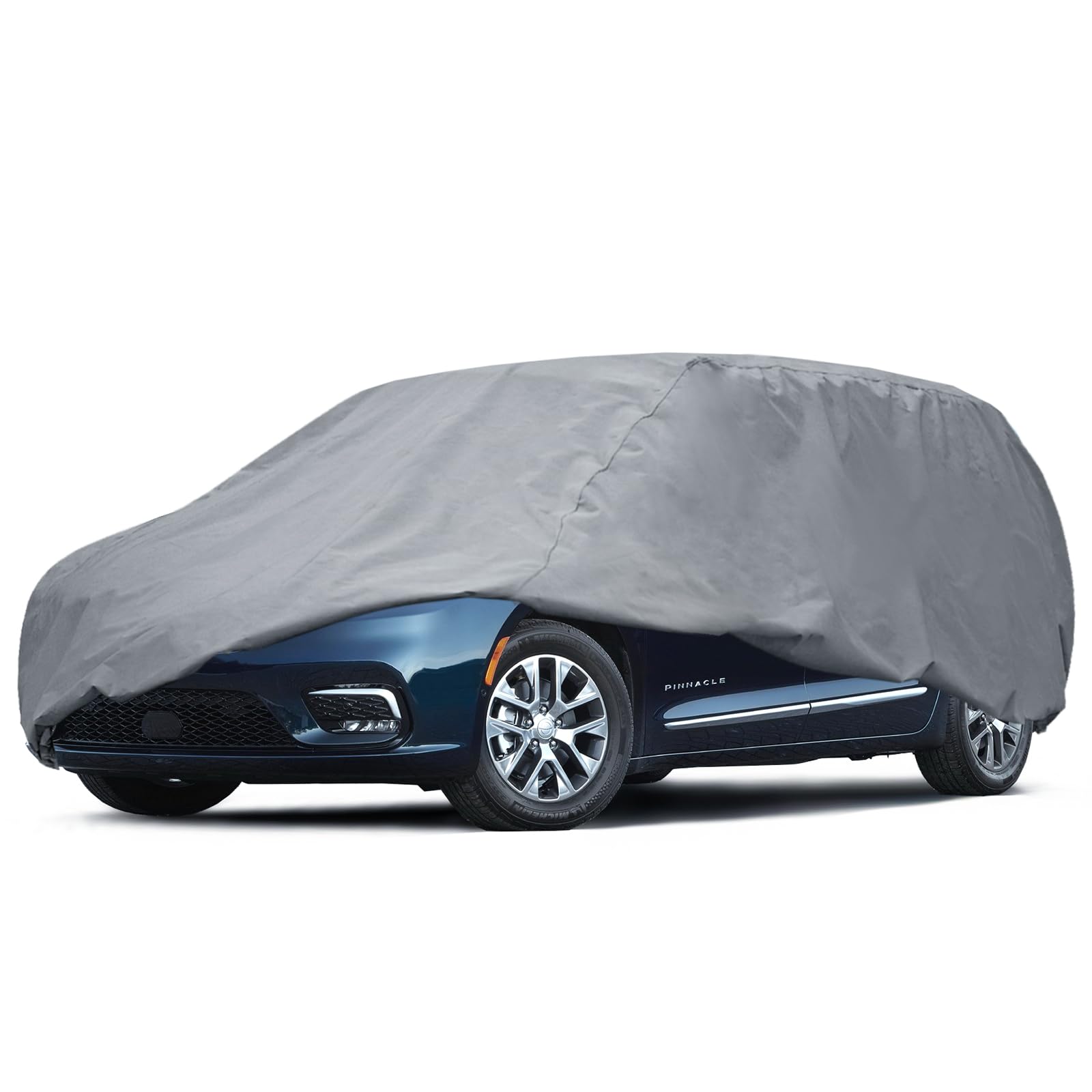 Leader Accessories Full Car Cover Premium 5 Layers Waterproof Breathable Vehicle Cover Universal Fit (Sedan-200"x61"x50",Grey,Outdoor)